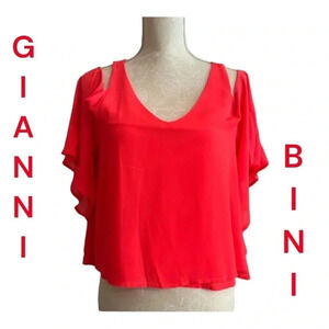Gianni Bini‎ hot pink top with open shoulder